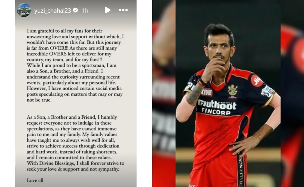 Chahal made a big hint about his relationship with wife Dhanashree Verma, appealed to fans, post went viral