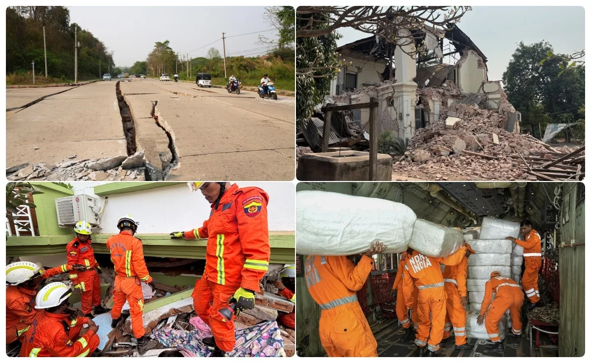 Death toll crosses 1600, more than 3400 injured, earthquake will be destroyed by Myanmar, 10 points