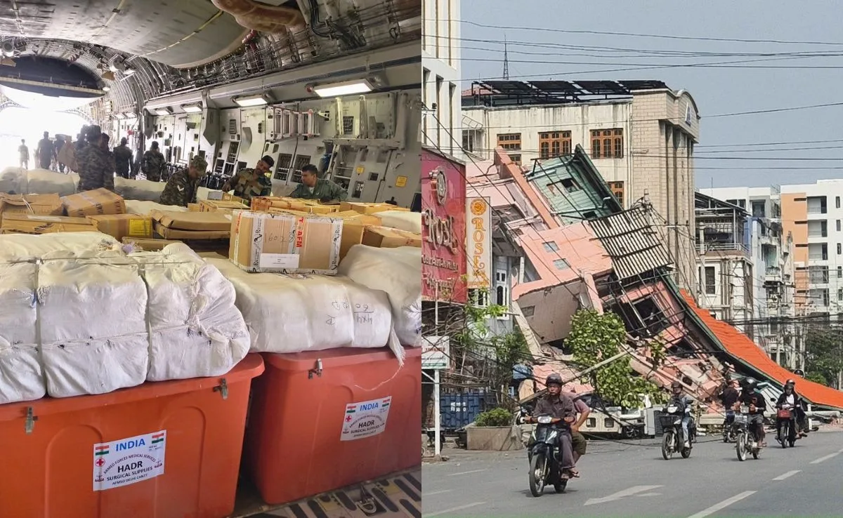Myanmar: Indian Army reached, team of 118 soldiers under Operation Brahma is helping in relief and rescue work