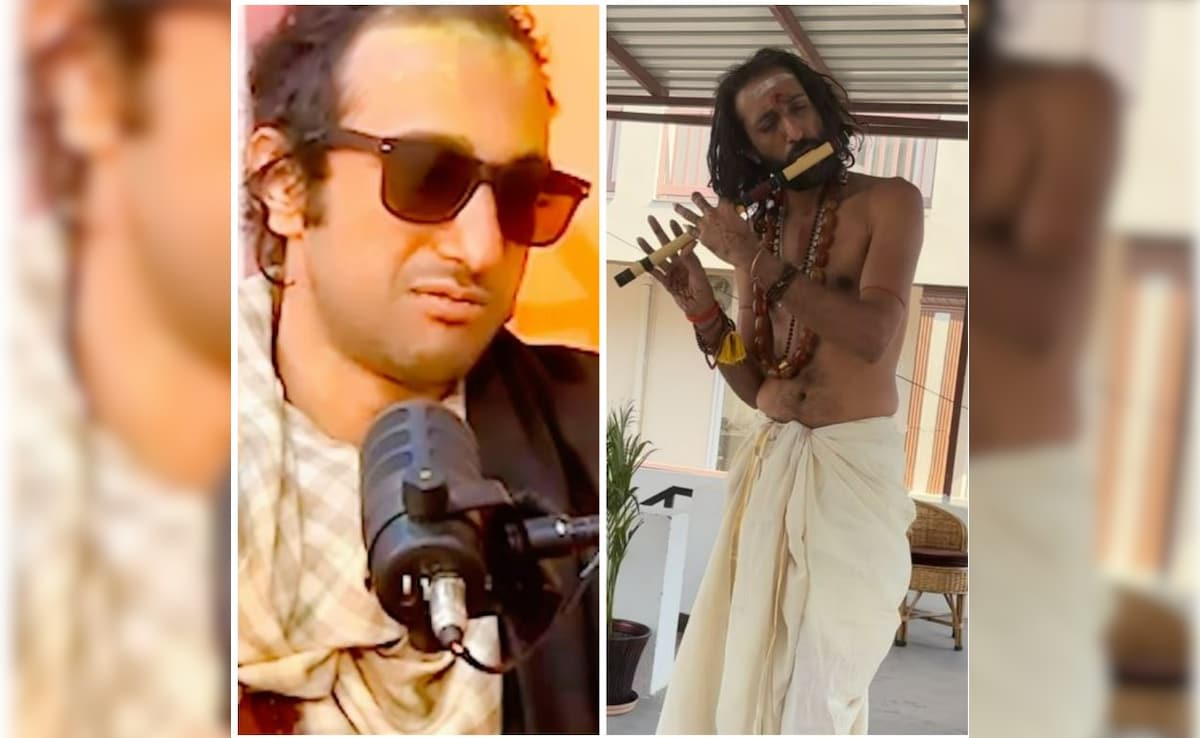 IIT Baba’s new look viral, looked flute with mehndi, see video